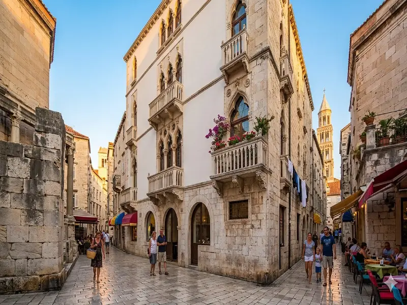 Venetian Gothic architecture in Split Old Town